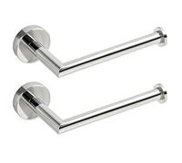 HITSLAM 2 Pack Toilet Roll Holder,304 Steel, Anti-Rotate Wall Mount,Chrome