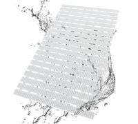 HITSLAM Bath Mat Non Slip Anti Mould, 68x38CM Shower Mats for Inside Shower, Quick Drain TPE Bathtub Mat with Suction Cups, Bathroom Accessories, Durable & Comfortable, White