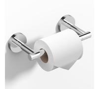 HITSLAM Chrome Toilet Roll Holder Wall Mounted, Double Post Pivoting Toilet Paper Holder, SUS304 Stainless Steel Toilet Tissue Holder, Toilet Accessories for Bathroom, Kitchen, Washroom