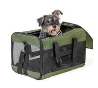 HITSLAM Pet Carrier Dog Carrier Soft Sided Pet Travel Carrier for Cats, Small dogs, Kittens or Puppies, Collapsible, Durable, Travel Friendly Green (L)