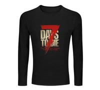 Hitting 7 Days to Die Cotton Men's Tee Crewneck Long Sleeve Unisex 100% Cotton T Shirt Black S