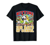 Hitting The 100th Day Of School - Baseball Player & Fan T-Shirt