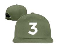 Hittings Chance The Rapper 3 Adjustable Flat Brim Hat -8 Colors ForestGreen