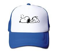 Hittings Peanuts Snoopy Male/Female Baseball Mesh Caps Hat Adjustable 100% Nylon By JE9WZ Royalblue
