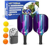 Pickleball Paddles Set of 2 - USAPA Approved Fiberglass Pickleball Set with Pickleball Rackets for Adults, Anti-Slip Sweat-Absorbing Grip, 4 Pickleball, Portable Carry Bag, Pickle Ball for Beginners