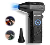 HitTopss Compressed Air Duster, 130000RPM Mini Electric Air Duster, Adjustable Air Gear Jet Dry Air Blower Can with 2 Blowing Nozzles for Cleaning Car, PC Keyboard, Home and Outdoors