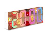 Hittriu Digital Alarm Clock Battery, LED Double Bell Mirror Alarm with Snooze Work Night Mode & Sound Activated & 3 Brightness & 12/24hr Date Temperature Display (White)