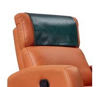 Hittun Non Slip Recliner Headrest Protector Washable Faux Leather Headrest Covers for Recliner Chair Waterproof Couch Head Rest Covers for Sofa,Furniture,Office Chair,Theater Seat (Green)
