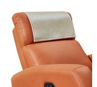 Hittun Non Slip Recliner Headrest Protector Washable Faux Leather Headrest Covers for Recliner Chair Waterproof Couch Head Rest Covers for Sofa,Furniture,Office Chair,Theater Seat (Beige)