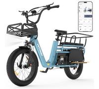 HITWAY 20"×2.6" Electric Bike - 48V 30Ah Swappable Battery, 250W Motor, 130km Range, Hydraulic Brakes - Powerful Commuter E-Bike for Men & Women