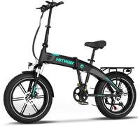 HITWAY 20 * 4.0” Electric Bike, 48V 10.4Ah Battery up to 50-100KM, 250W Motor Fat Tire E Bike, Foldable Electric Bicycles with 7-Speeds for Adult Commuters