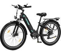 HITWAY 26x3.0 Electric Bike, 250W City Cruiser E bike, 48V 18Ah Removable Battery Max.Range 55-80KM, 7-Speed, Commuter Electric Bicycles for Adults
