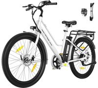 HITWAY 27.5" Electric Bike - 250W Motor, 36V13AH battery max. 50-100km Range, citybike Ebike for City Commuting for Women & Beginners,with APP