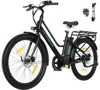 HITWAY 27.5" Electric Bike - 250W Motor, 36V13AH battery max. 50-100km Range, citybike Ebike for City Commuting for Women & Beginners,with APP