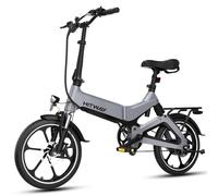HITWAY Electric Bike 250W Folding Electric Bicycle with LCD Display,25Km/h & 35KM-70KM,16inch,5 Riding Modes,25KG Capacity,Compact Foldable Ebike