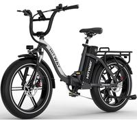 HITWAY BK6S PRO Electric Bike for Adults, Folding Electric Bicycle with 20 Inch Fat Tires, 48V 18Ah Battery, 250W Motor, 25 km/h, Ebike for City Commute & Off Road, 60-140 km Range