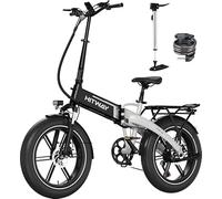 HITWAY E Bike, 20 * 4.0 Inch Fat Tyre Electric Bike, Off-Road E-MTB Range 60-120km, Folding Electric Bicycle with 48V 13Ah Battery, 7 Gears, 250W Motor Urban Foldable Ebike for Adults