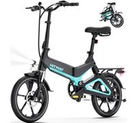 HITWAY E-Bike Electric Bike, 16 inch Folding Ebike with 36V/7.8Ah Battery, 250W Motor & 25km/h, Range 35-70km, Urban Commuter Electric Bicycle for Adults & Youth