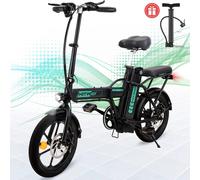 (HITWAY Electric Bike E Bike Foldable City Bikes 8.4Ah Battery, 250W Motor, Assist Range Up to 35-70Km) HITWAY Electric Bike,16" Ebikes, up 70KM Fold