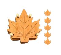 Hitzebeständige Untersetzer | 6er-Pack Silikonuntersetzer mit Ahornblatt-Motiv | Strapazierfähige, hitzebeständige Topfuntersetzer für die Arbeitsplatte | Für Esszimmer, Küche, Wohnung, Pizzeria, Rest