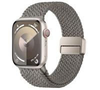 HITZEE Compatible with Apple Watch Strap 49/46/45/44/42/41/40/38, Nylon Stretchy Braided Band Magnetic Clasp Designed for iWatch Ultra 3/2/1 Series 11 10 9 8 7 SE3 6-1 (42/44/45/46/49, Clay)