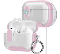 HITZEE for AirPods Pro 3 Case 2025 with Phone Stand, Soft TPU Protective Cover for AirPods Pro 3rd Generation with Magnetic Automatic Lock, Compatible with Magsafe, Pink