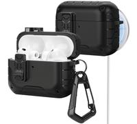 HITZEE for AirPods Pro 3 Case, Compatible with AirPods Pro 3rd Generation Case (2025), Magnetic Automatic Lock with Phone Stand, Compatible with MagSafe Cover, Black