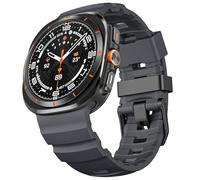 HITZEE Sport Straps Compatible with Samsung Galaxy Watch Ultra (2025/2024) Band 47mm for Men, Waterproof Silicone Sport Band Compatible for Galaxy Watch Ultra, Black