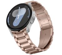 HITZEE Stainless Steel No Gap Straps Compatible with Samsung Galaxy Watch 7/6/5/4/FE Strap 40/44mm/Watch 6 Classic 43/47mm/Watch 5 Pro, Samsung Watch Metal Band Designed for Men/Women, Rose Gold