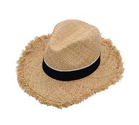 HIUHIU Panama Straw Hat Summer Sun Hats for Men Women Raffia Straw Trilby Cap Beach Hat Holiday Cool Suitable for Outdoor Hiking Yellow