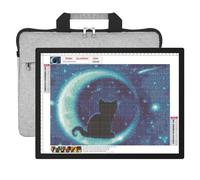 HIUKCOLED A3 Built-in Tilt Stand Light Tracing Box with Storage Bag, 3 Colors/Stepless Dimmable/6-level Brightness Adjustable, Battery Powered LED Light Bored for Drawing,Diamond Painting,Sketching