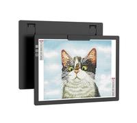 HIUKCOLED Rechargeable A4 Light Pad, Battery Powered Light Board with Top Clip＆Stand, Stepless Dimmable＆6-Level Brightness Adjustable, Wireless LED Tracing Box for Diamond Painting,Drawing,Sketching