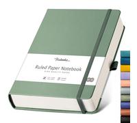 HIUKOOKA A5 Notebook Journal, 320 Pages College Ruled Notebooks, Hardcover Large Journal, Thick Paper Leather Journals for Writing Office School Business, 5.75'' x 8.38'' - Sage Green