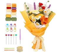HIULLEN Bouquet Crochet Kit, Beginner Crochet Kit, Rose Flower Beginners Crochet Kit, Complete Flower Crochet Kits for Starters with Step-by-Step Video Tutorials for DIY Craft Creations Mother's Day
