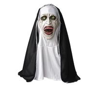HIULLEN Halloween Scary Nun Mask, The Nun Creepy Latex Mask, Halloween Horror Nun Mask, Nuns Scary Latex Masks for Halloweens Party Carnival Party Accessories