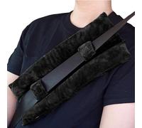 HIULLEN Seat Belt Pillow for Mastectomy Post-Surgery, Heart Surgery Recovery Support Cushion Pad, Mastectomy Pillow, Soft Auto Seat Belt Cover, Gifts for Women Surgery Recovery (Black)