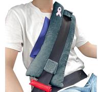 HIULLEN Seat Belt Pillow for Mastectomy Post-Surgery, Heart Surgery Recovery Support Cushion Pad, Soft Auto Seat Belt Cover for Chest Chemo Port Pacemaker Bypass Recovery Gifts for Women (Gray)