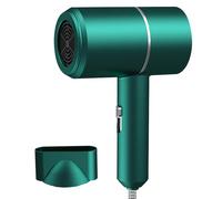 HIULLEN Travel Hair Dryer, Travel Hairdryer, Fast Drying Ionic Hairdryer with Hot and Cold Button, Foldable Hair Dryer with 1 Concentrator, Fast Drying Blow Dryer for Women Man Home Salon (Green)