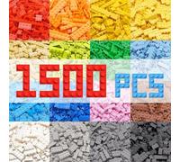 HIUME Building Bricks Classic 1500 Pieces Kids Age 6+ Building Blocks Box Compatible with Top Brand and All Major Brands,12 Colors 14 Bulk Shapes for Boys and Girls