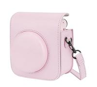 HIUOUIH Instant Camera Case for Fujifilm Instax Mini 12 Polaroid Camera Case Made of PU Leather Camera Case Protective Case with Adjustable Shoulder Strap, pink, 13,5 x 11,5 x 7,5cm, Instant Camera