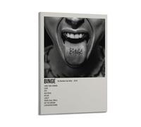 HIUSOUM Binge by Machine Gun KellyPrinting Wall Art Posters Canvas Posters Artwork Gifts Room Aesthetics24x36inch(60x90cm) Frame-style