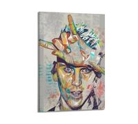 HIUSOUM Machine Gun Kelly Merch 3Printing Wall Art Posters Canvas Posters Artwork Gifts Room Aesthetics20x30inch(50x75cm) Frame-style