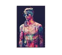 HIUSOUM Machine Gun Kelly Poster RapperPrinting Wall Art Posters Canvas Posters Artwork Gifts Room Aesthetics24x36inch(60x90cm) Unframe-style