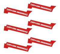 HIV AIDS Awareness Sash 6pcs Red Ribbon Sashes For Women Men HIV AIDS Accessories Sash For School Events Campaigns World Aids Day Awareness Red Ribbon Sashes For Public Activity Support Groups