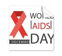 HIV Awareness 1st December World AIDS Day Solidarity Red Ribbon Symbol Glasses Cloth Cleaning Cloth Phone Screen Cleaner 5pcs