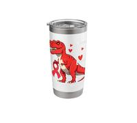 HIV Awareness Dinosaur Empowerment Pride World AIDS Day Stainless Steel Insulated Tumbler