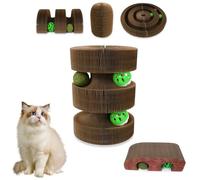 HivaolJoy Kitty Kurlz Cat Toy, Bridge Magic Organ Cat Scratching Board, Litty Reversible Infinity Toys Scratching, Cardboard,Kitten Scratcher Pads(1PC)