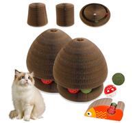 HivaolJoy Kitty Kurlz Cat Toy, Fish Magic Organ Cat Scratching Board, Litty Reversible Infinity Toys Scratching, Cardboard,Kitten Scratcher Pads(2PCS)