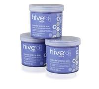 Hive 3Pcs Depilatory Lavender Shimmer Creme Wax For Face Body Leg Bikini Wax Hair Removal 425G Each Special Offer Pack Code: Opt5732