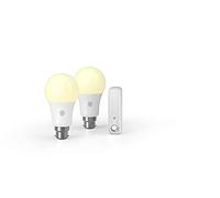 Hive 852002 Smart Lighting EUK-2x Dimmable B22 & Motion Sensor, White